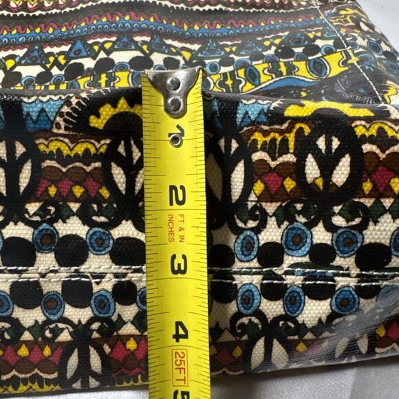 Stack Roots Multicolor Graphics Tote Bag With Brown Handles - Picture 11 of 12